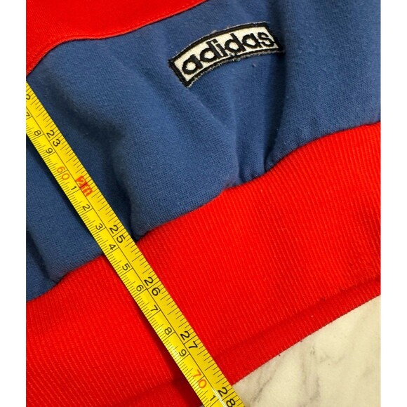 Adidas Vintage Retro 80s 90s Sweatshirt Sweater Big Logo Red Blue White Size XL - Picture 9 of 9
